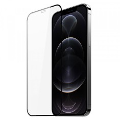 Folie de protectie Ecran DUX DUCIS pentru Apple iPhone 12 / 12 Pro, Sticla Securizata, Edge Glue, Neagra