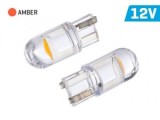 Set 2 Becuri LED Portocalii WY5W T10 12V, Iluminare Auto Externa, 1800K