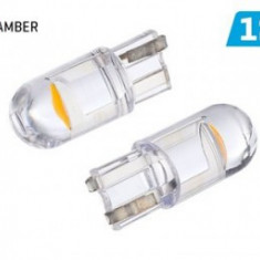 Set 2 bec VISION WY5W (T10) 12V 1x F10 LED Portocaliu 58272