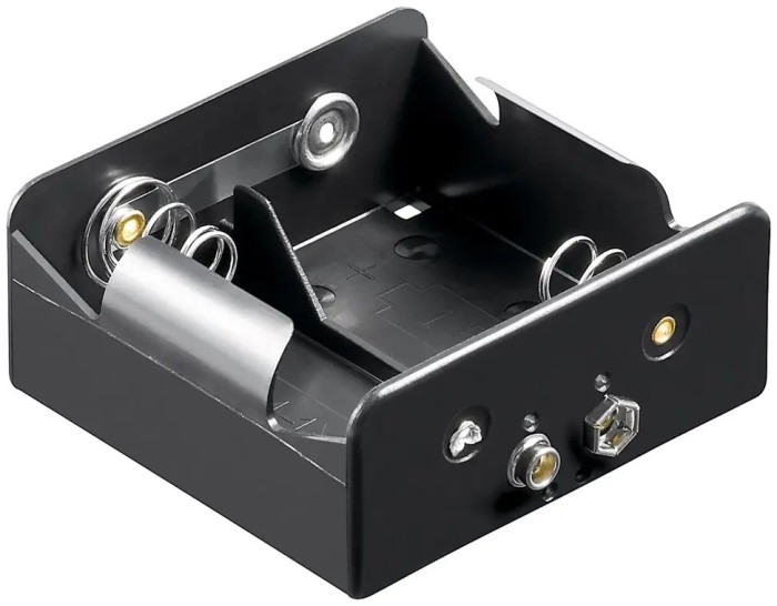 Suport baterii 2x D R20 cu Mufa Tip 9V 11452 Goobay