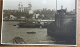 CPISTR7 Ilustrata Veche Londra Turnul Londrei Tamisa Barci Judges Hastings / Vintage London Postcard The Tower of London Thames Boats Judges