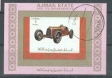 Ajman 1973 Cars, imperf. mini sheet, used T.195, Stampilat