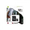 CARD MicroSD KINGSTON, 256 GB, microSDXC, clasa 10, standard UHS-I U3, &quot;SDCS2/256GB&quot; (timbru verde 0.03 lei)