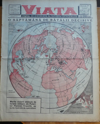 Viata, ziarul de dimineata; dir. : Rebreanu, 1 iunie 1942, frontul din rasarit foto