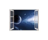 Cumpara ieftin Autocolant decorativ, Fereastra, Planete, Multicolor, 83 cm, 149ST, Oem