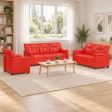 Cumpara ieftin Set de canapea 3 pcs Rosu Piele artificiala