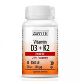 Vitamin D3 + K2 Forte, 30 capsule, Zenyth, Zenyth Pharmaceuticals