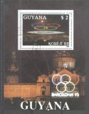 Guyana 1989 Sport Olympics Barcelona perf sheet Mi.B48 used L.033, Stampilat