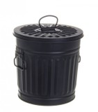 Cumpara ieftin Cos gunoi zinc negru London 22x18.5x21.5 cm
