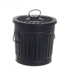 Cos gunoi zinc negru London 22x18.5x21.5 cm