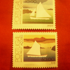Serie Portugalia - Azore 1985 - Ambarcatiuni -Azore , 2 valori