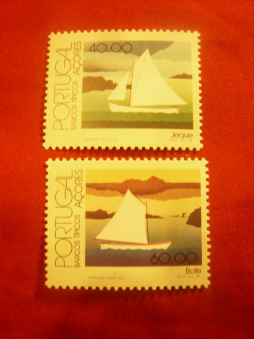 Serie Portugalia - Azore 1985 - Ambarcatiuni -Azore , 2 valori