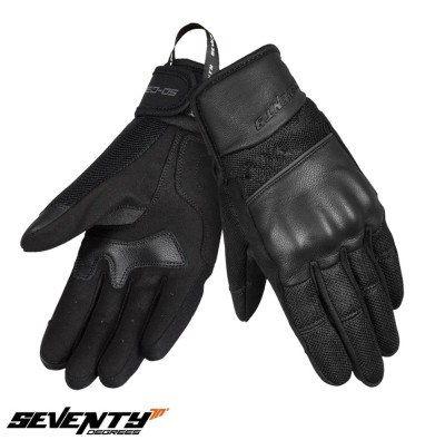 Manusi barbati pentru scuter - motocicleta Urban vara Seventy model SD-C36 Icon culoare: negru &amp;ndash; degete tactile L (9 cm) foto