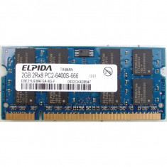 Memorie laptop 2GB DDR2 Elpida 2Rx8 PC2-6400S-666