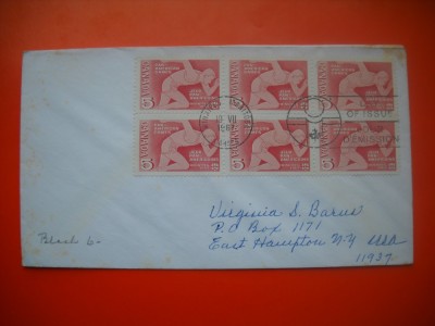 HOPCT PLIC S FDC NR 751 JOCURILE PAN AMERICANE 1967-SUA -CIRCULAT foto