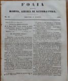 Cumpara ieftin Foaia pentru minte , inima si literatura , nr. 33 , 1853 , Brasov , Muresanu