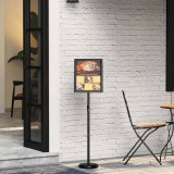 vidaXL Panouri pentru T&acirc;rguri Negru 25 x 25 x 125 cm Aluminiu 42025193