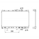 Radiator racire Mitsubishi Space Wagon (Uf) 05.1992-06.1993 ( 1,8 90kw) Benzina, Automat, Cu/fara AC, tip Denso , diametru intrare/iesire 35/35mm, 64, Rapid