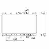 Radiator racire Mitsubishi Space Wagon 05.1993 Benzina, Automat, Cu/fara AC, tip Denso, diametru intrare/iesire 35/35mm, 648x375x16, Cu lipire