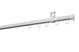 Sina perdea tavan U, metal, alb, 150 cm, accesorii incluse