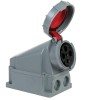 Priza trifazica aplicata 4 poli 63A 3P+E 6h CEE 380V IP67, METE