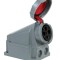 Priza trifazica aplicata 4 poli 63A 3P+E 6h CEE 380V IP67