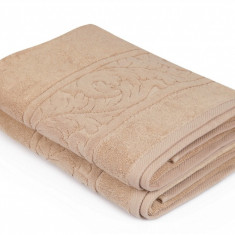 Set 2 prosoape de baie 70x140 cm, 100% bumbac, Hobby, Sultan Beige