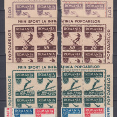 ROMANIA 1946 LP 199 LP 200 - O.S.P. DANTELAT SI NEDANTELAT BLOCURI MNH