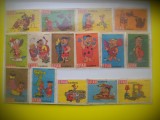 HOPCT LOT NR 15 AVENTUREI IN EPOCA DE PIATRA-DESENE ANIMATE -15 ETICHETE VECHI CHIBRITURI-FILUMENIE-OLANDA