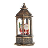 Decoratiune felinar cu led si Mos Craciun 15 cm