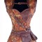 G260-100 Corset cu bolero model vintage cu imprimeu