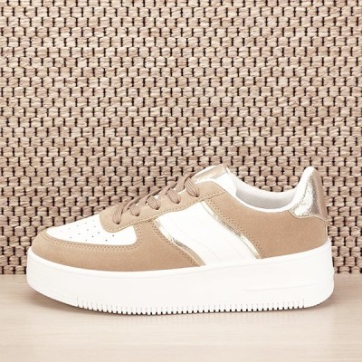 Sneakers alb cu bej Rania M2 foto