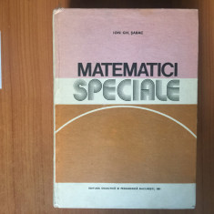 w0a Matematici speciale, vol. 1 Ion Gh. Sabac