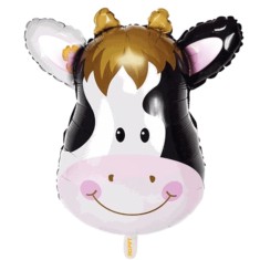 Balon folie, forma cap de vacuta, 63.5cm, Ropet