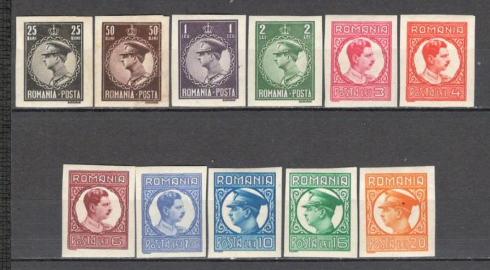 Romania.1930 Regele Carol II filigran PTT nedantelate XR.39