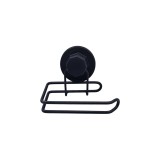Cumpara ieftin Suport din metal pentru hartie igienica, prindere mecanica sau cu ventuza, negru mat, SV465B, 130 mm