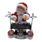 Mos Craciun muzical cu orga si tobe