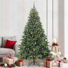 vidaXL Brad de Crăciun artificial cu 300 LED Verde 210 cm PE și PVC 3397568