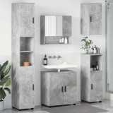 Cumpara ieftin Set de mobilier pentru baie 5 buc. Gri Beton 61 x 35 x 64 cm