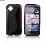 Husa Silicon S-Line Neagra HTC Desire 700 Protectie Premium