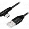 Cablu USB 2.0 LOGILINK A la B micro unghi 1m PVC