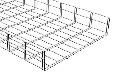 Canal cablu metalic 500x100mm din sarma mesh galvanizat lungime 2m jgheab pentru trasee electrice foto