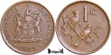 1985, 1 Cent (Hern#D42; &#039;A.L.S.&#039;) - Africa de Sud