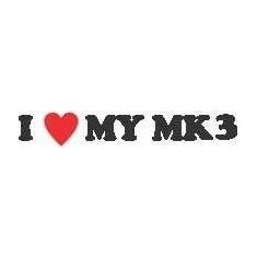 Sticker Auto I Love My Mk3