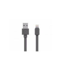 Cablu alimentare/sincronizare USB - iPhone Lighting 1.5m plat 2.4A gri Allocacoc