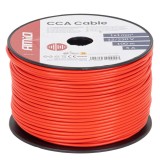 Cablu electric monofilar rosu CCA 1x1mm2 100 m 5A 12/230V pentru instalatii electrice usoare, izolatie flexibila rezistenta la indoire, AMiO