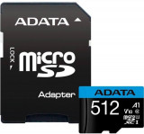 Cumpara ieftin MicroSD ADATA 512GB citire 100 MB/s, scriere 25 MB/s, clasa de viteza 10
