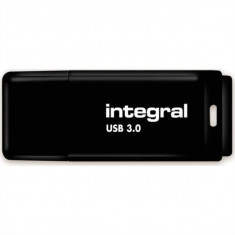Memorie USB Integral Black 128GB USB 3.0, Snap-on cap design foto