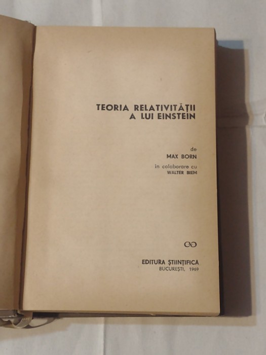 MAX BORN - TEORIA RELATIVITATII A LUI EINSTEIN