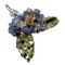 B172. Pandantiv Panseluta de Safire, fir Argint, Multicolor, 4.5 cm, Luxury